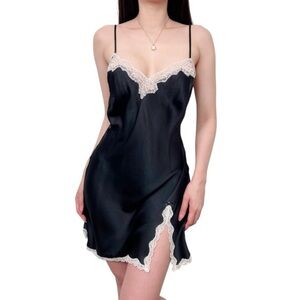 Vintage Victoria's Secret Black and Lace Slip Dress